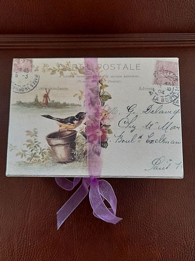 Μπομπονιέρα Κουτάκι *Carte Postale Bird*