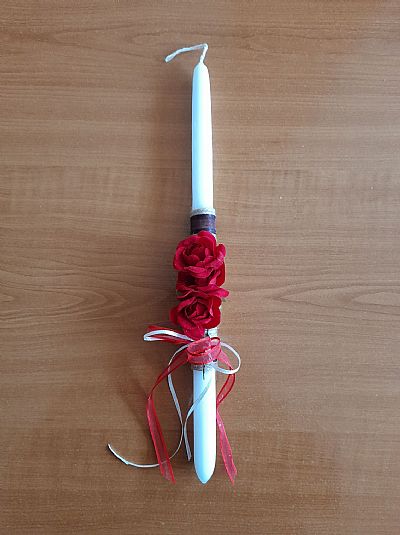 Γυναικεία Κομψή Λαμπάδα με λουλούδια