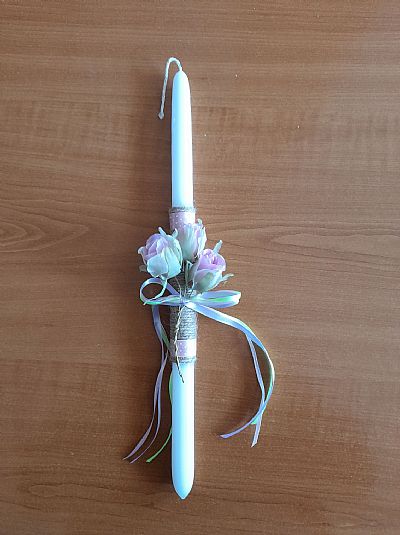 Γυναικεία Κομψή Λαμπάδα με λουλούδια