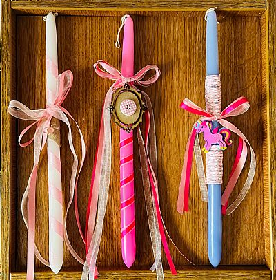 Στρογγυλές Λαμπάδες/Διάφορα Σχέδια 