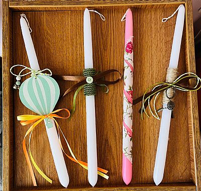 Στρογγυλές Λαμπάδες /Διάφορα Σχέδια 