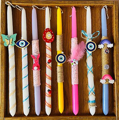 Διάφορα Σχέδια Στρογγυλές Λαμπάδες 